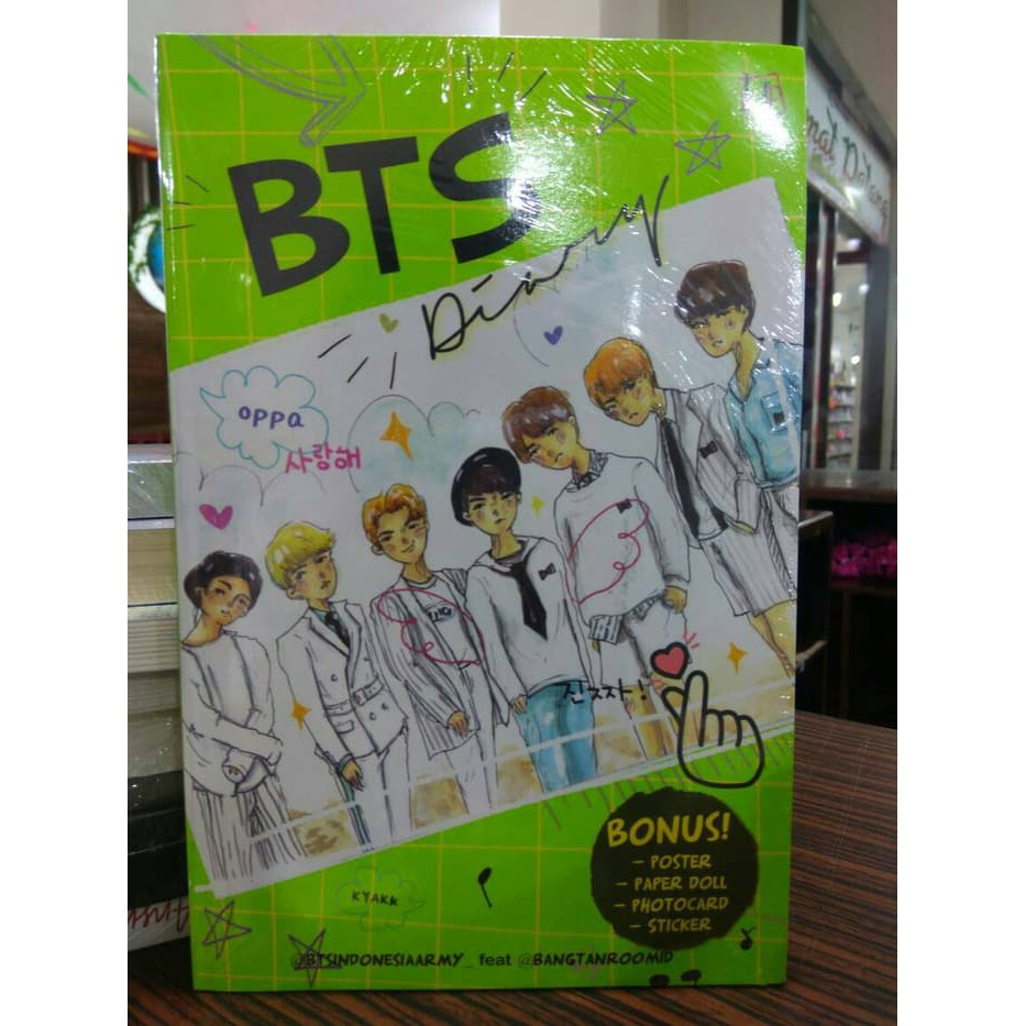 

BTS DIARY PLUS POSTER PAPER DOLL PHOTOCARD STICKER