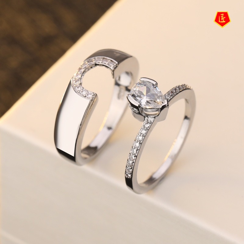 [Ready Stock]Creative Fashion Diamond Ring Set