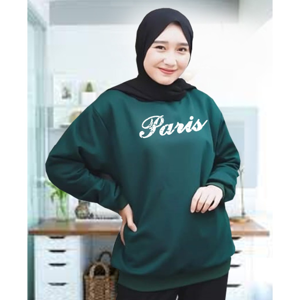 Kaos Lengan Panjang PARIS BARU / Kaos Sweatshirt / Atasan Wanita / Atasan Wanita Lengan Panjang