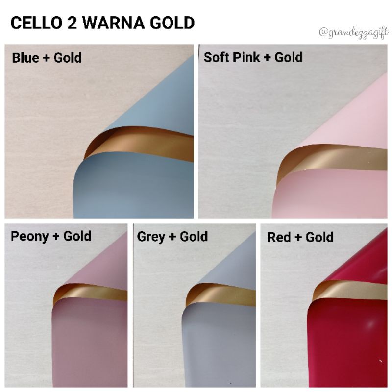 

CELLO 2 WARNA GOLD wrapping paper kertas pembungkus bunga buket
