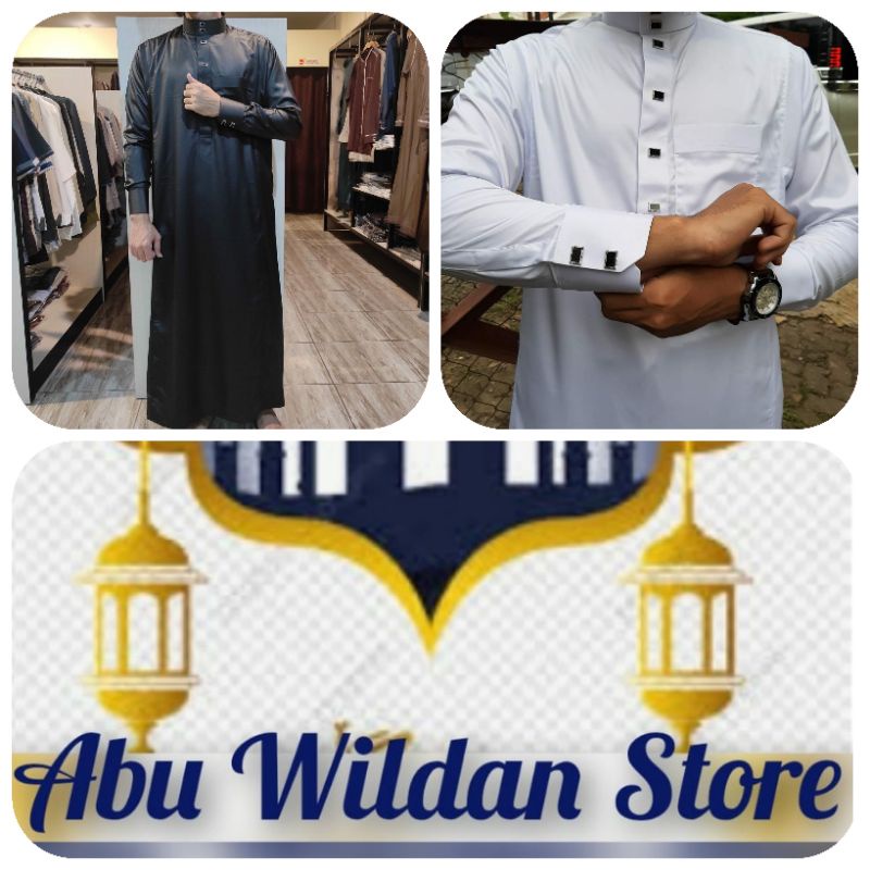 Gamis/Jubah HARAMAIN AL MARWAN MANSET KANCING KOTAK EXCLUSIVE