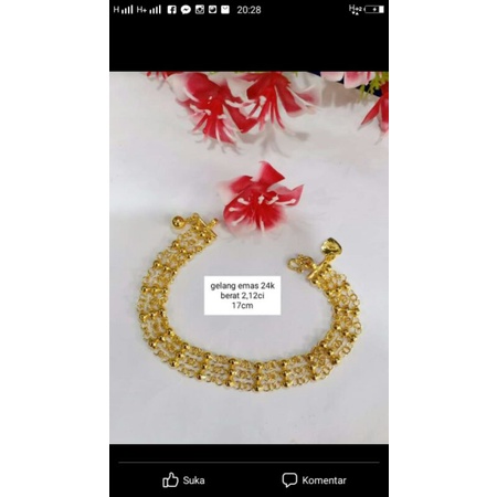 Perhiasan Emas 24k gelang bola-bola rantai terlaris new collection