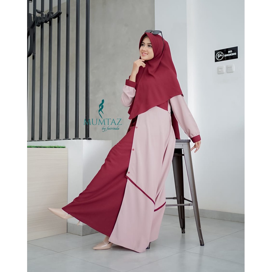 Gamis syari denisa original design by mumtaz brand itycrepe premium  busana muslim baju atasan wanita tanah abang Bandung