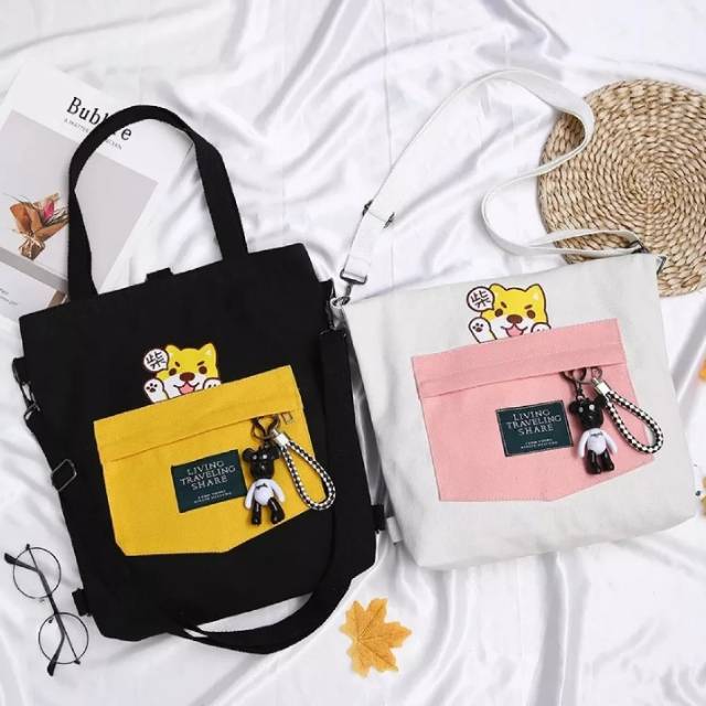 tote bag korea shopee