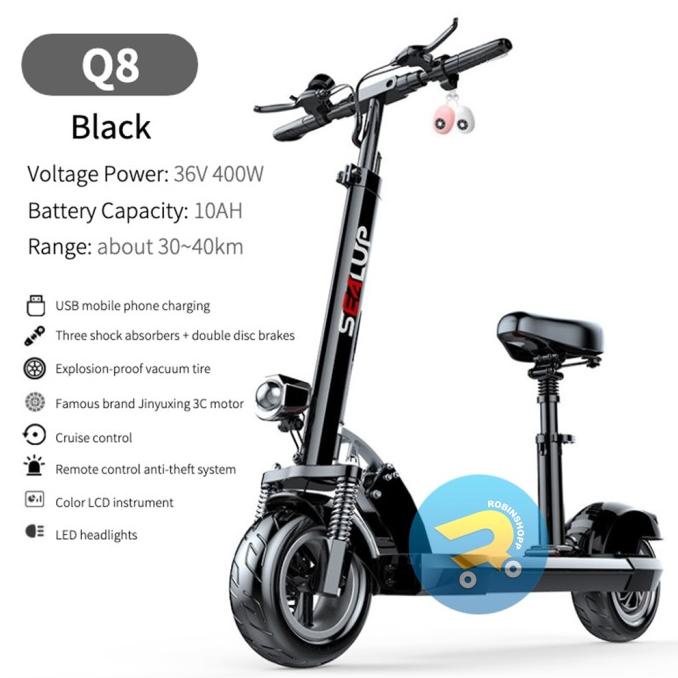 Scooter Listrik Q8 / Sepeda Listrik / Skuter Elektrik /Sekuter Listrik