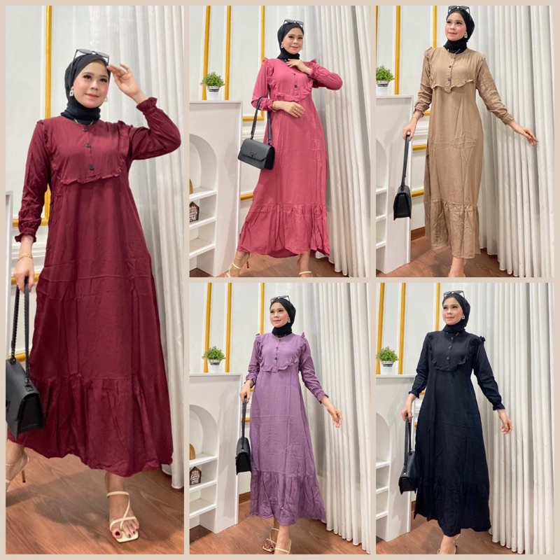 Gamis kringkel airflow terbaru dan terlaris medina dress