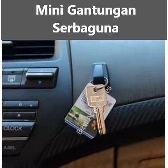 Mini BLACK Hook Gantungan Dashboard Kunci Kabel Dinding 690