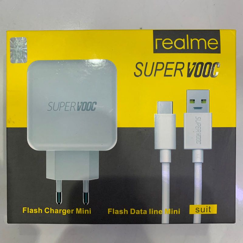 TRAVEL CHARGER REALME VOOC X 5A MAX FAST CHARGING USB TYPE C ORI By FC