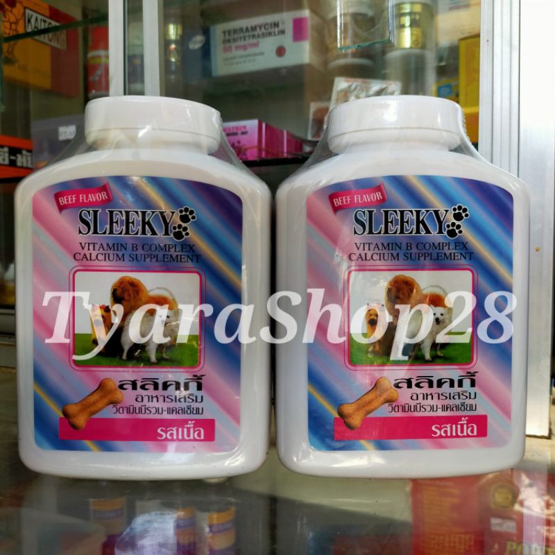 Sleki Sleeky Vitamin B Kompleks Kalek Tulang Ayam Anjing Kucing Calcium Sleky Bulu