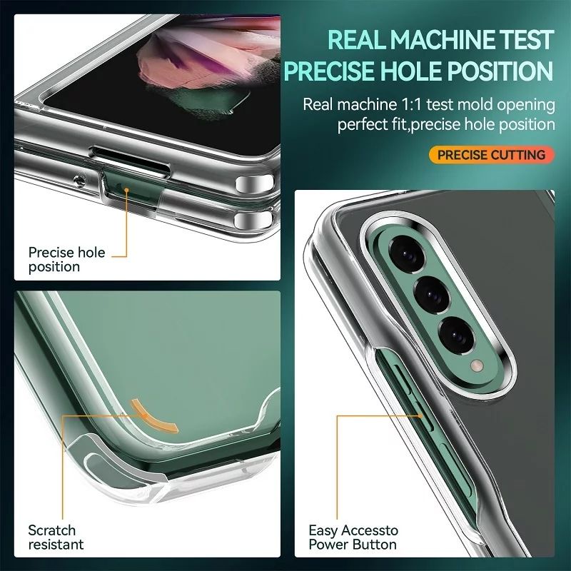 Hard Case Silikon Samsung Galaxy Z Fold 3 Bening Transparant Airbag Anti Crack soft TPU