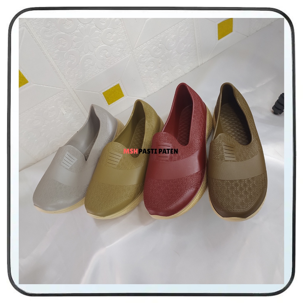 YUMEIDA 9111 ORIGINAL Sepatu flat shoes wanita Sepatu karet tahan air wanita