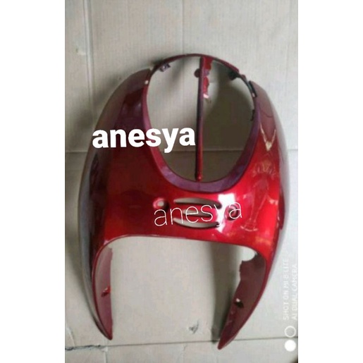 Tameng depan scoopy karbu merah maroon cover tameng depan scoopy merah