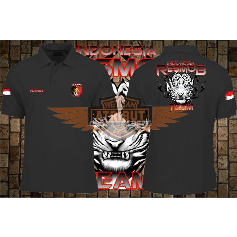 kaos polo resmob/ kaos wangky resmob/ kaos berkerah resmob/ kaos polo polri