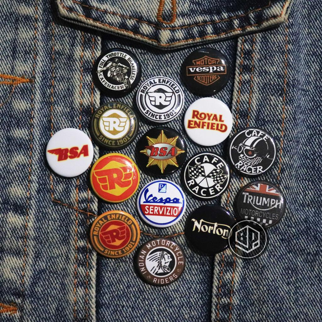 PIN BUTTON/PIN BROSH GAMBAR CLUB MOTOR