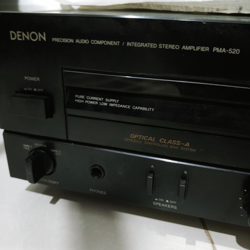 Stereo Integrated Amplifier Denon PMA 520 Class A Audiophile no Bose Nad Rotel Onkyo Sansui Harman Technics Pioneer Sony Sherwood