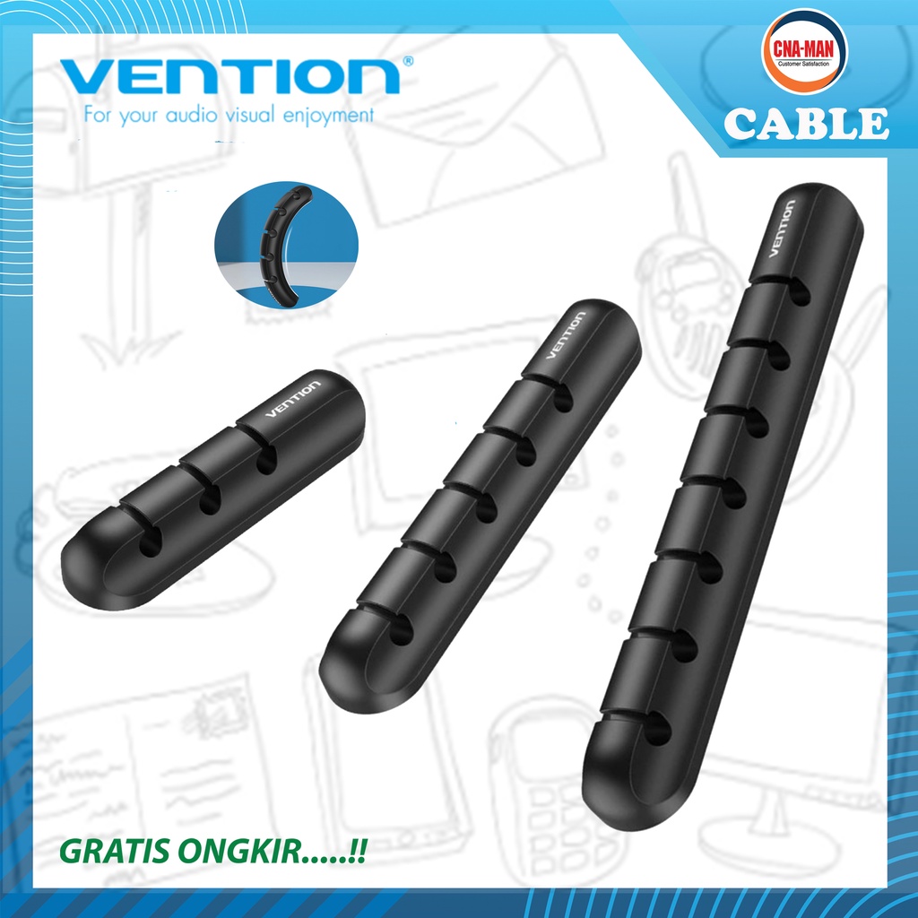 Vention Kabel Organizer Clips Holder For Desk Meja Mobil Cable CAR