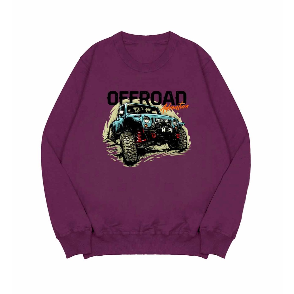 Sweater Crewneck Pria Off Road Pria Fleece M - XXL