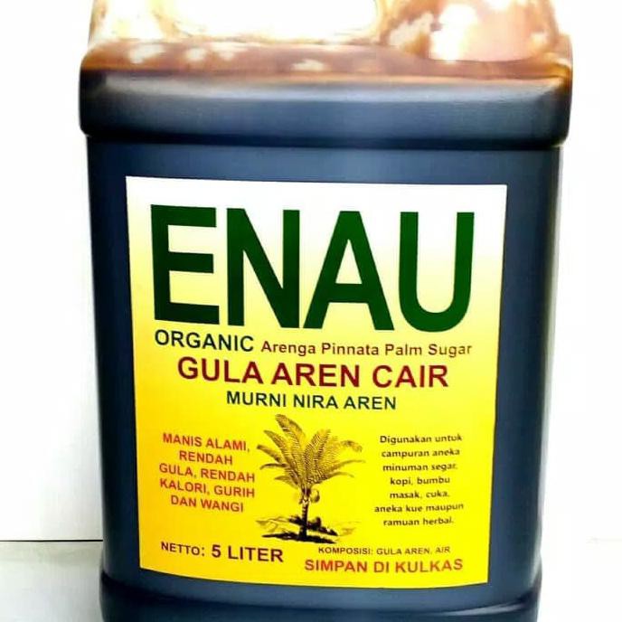 

GULA AREN CAIR ORGANIK ENAU 100% MURNI NIRA KEMASAN 5 LITER