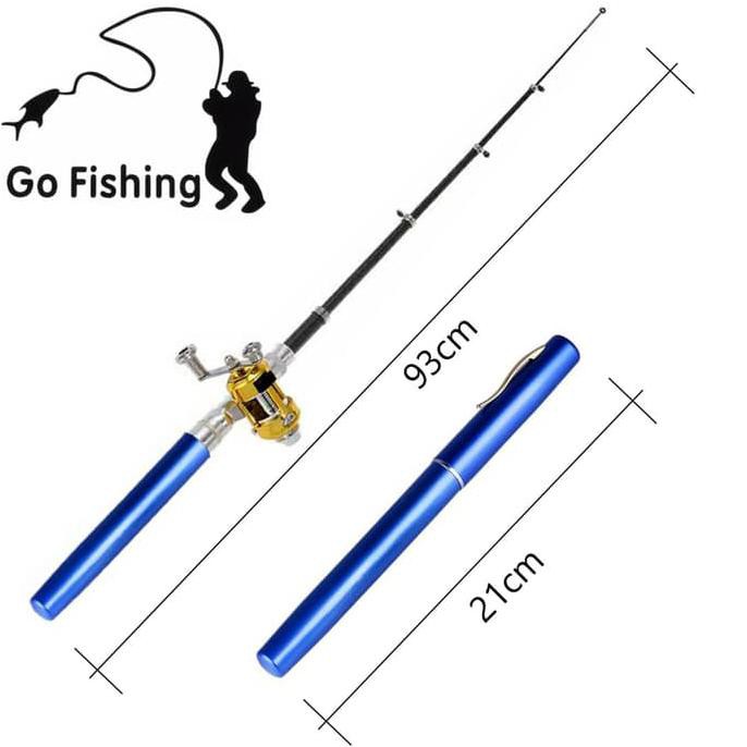 1 Set Joran Pancing Pena / Pancingan Mini Bentuk Pulpen