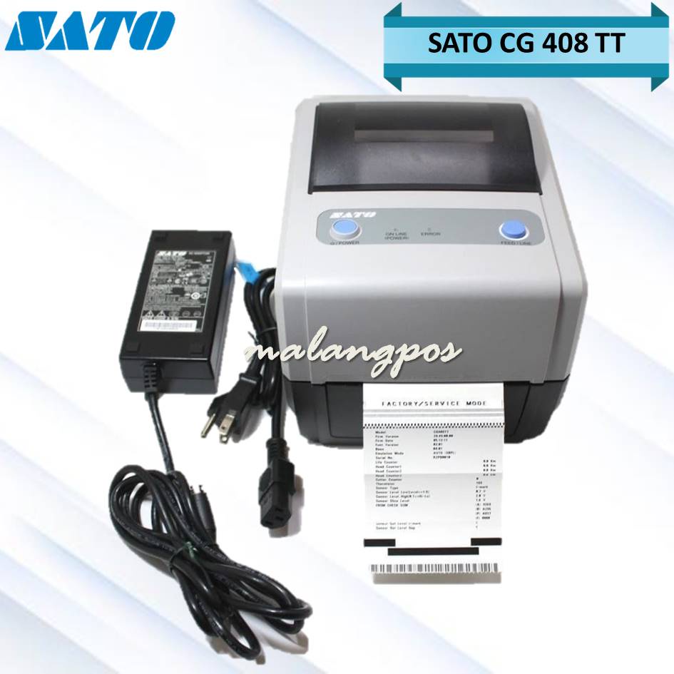 PRINTER BARCODE SATO CG-408TT/CG 408 PRINTER LABEL A6 PRINTER RESI ALAMAT SHOPEE