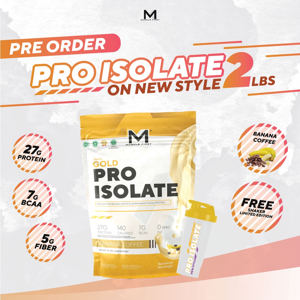 Muscle First Gold Series Pro Isolate Whey Protein 2lbs 900g 25 Servings Suplemen Fitness