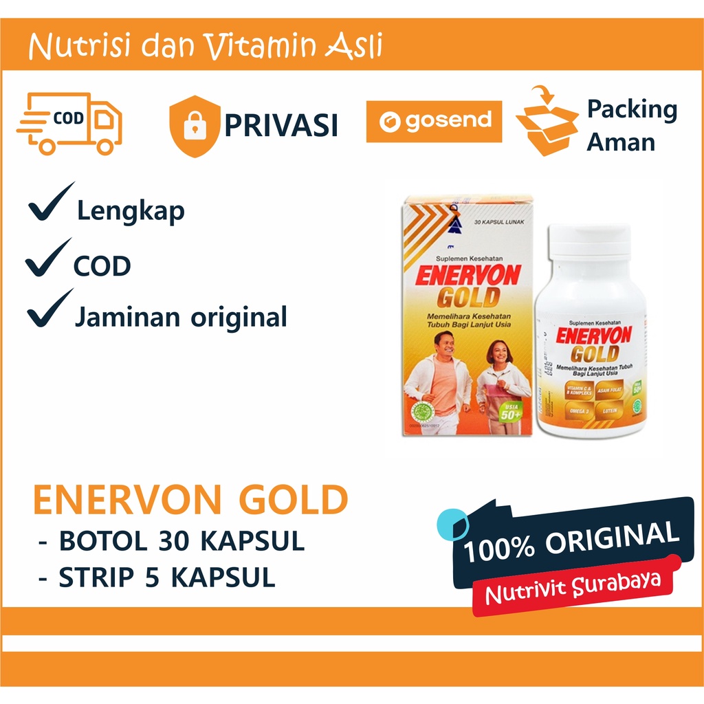 Enervon Gold Kapsul - Multivitamin Khusus Lansia