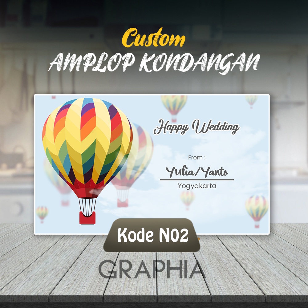 

[SERI ND01] Custom Amplop Kondangan Unik Kapodikia