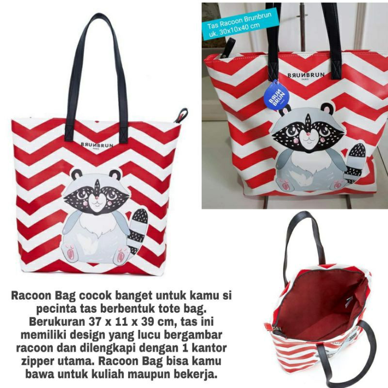 TOTE BAG BRUNBRUN PARIS RACOON SOPHIE PARIS MARTIN PROMO LYNESHA VIENE FJORD ANDEVI CRAON KYTTENA