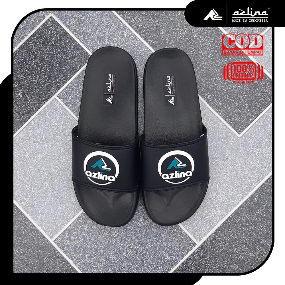 Terbaru Sandal Pria Slide on bahan EVA berkualitas original Azlina Inculde Box bisa COD