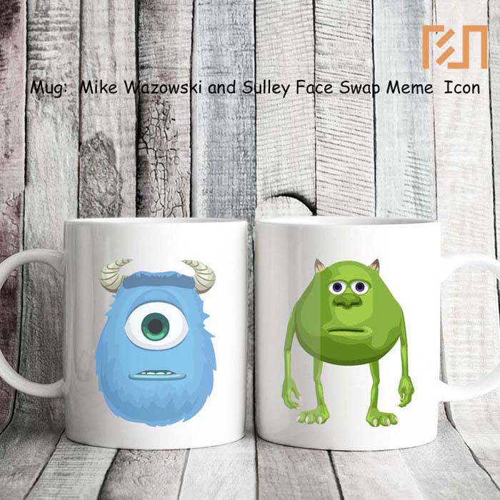 Mug Mike Wazowski and Sulley Face Swap Meme icon