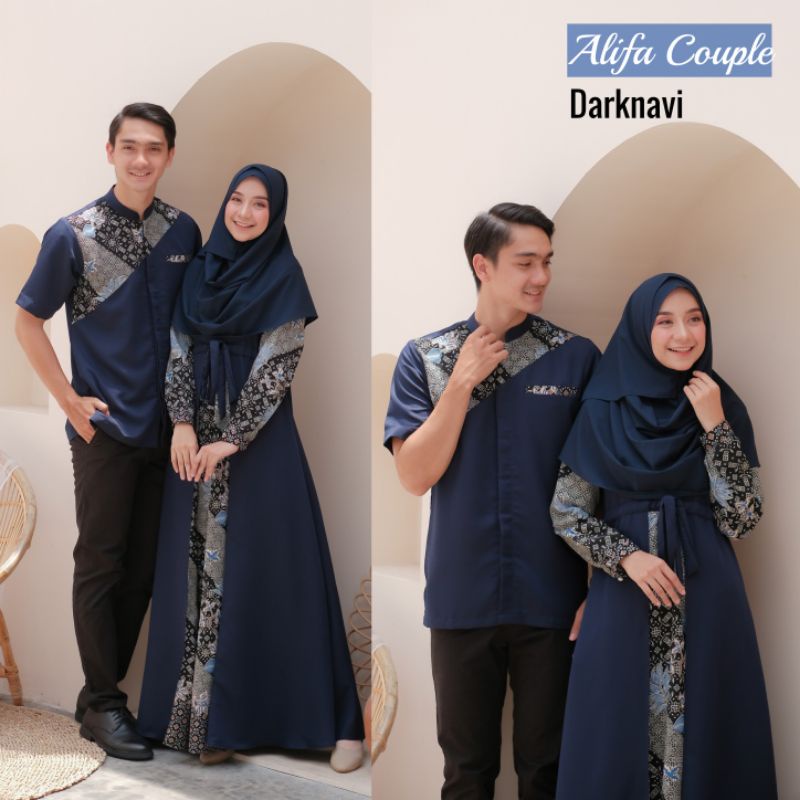 Baju Muslim Gamis Alifa Couple Batik