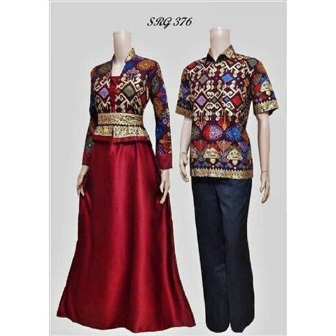 BAJU BATIK COUPLE SARIMBIT GAMIS SRG 376 SERAGAM PESTA HIJAB MODERN
