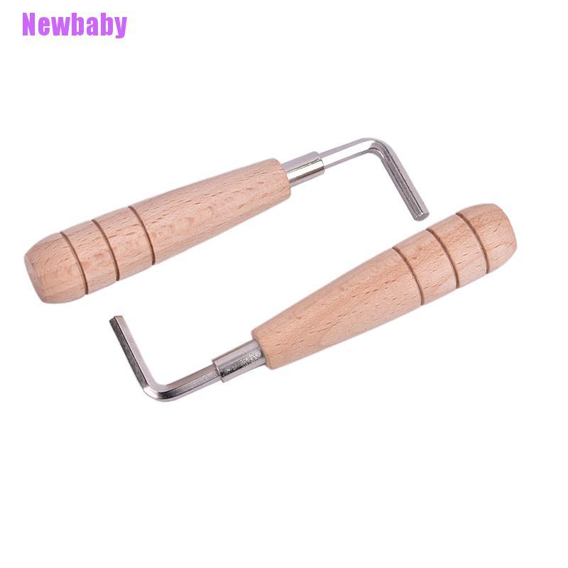 1pc Kunci Pas Leher Gitar Mandolin Ukulele Luthier Gagang Kayu