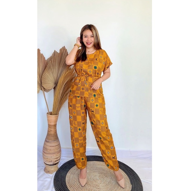 Daster Babydoll Panjang Bali-BD - VUTON MUSTARD