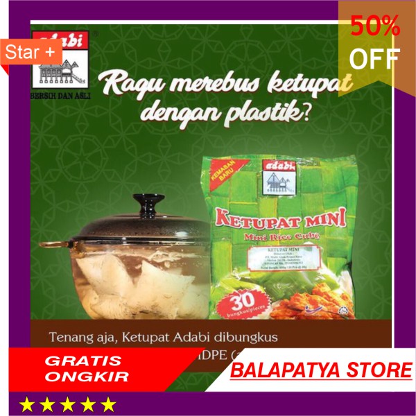 

Rice Cube KETUPAT Bantal MINI LEBARAN ADABI Isi 30 Bungkus pcs PRAKTIS