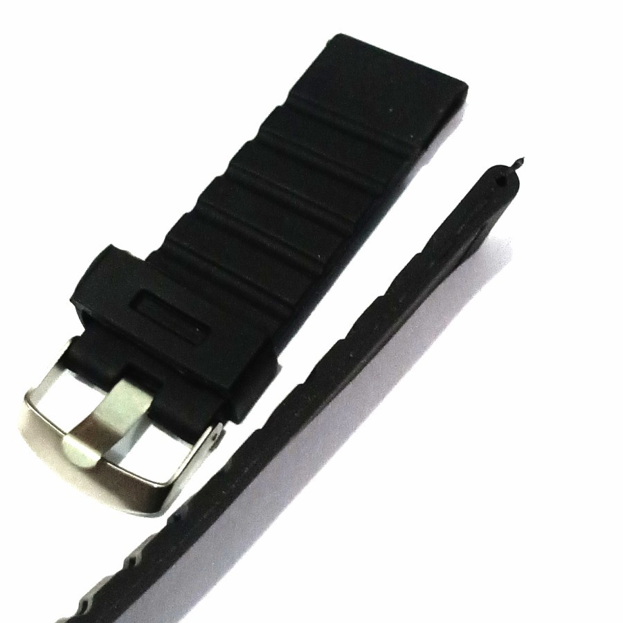 tali jam tangan karet NIXON hitam ukuran 22mm / 24mm strap jam tangan karet murah grosir