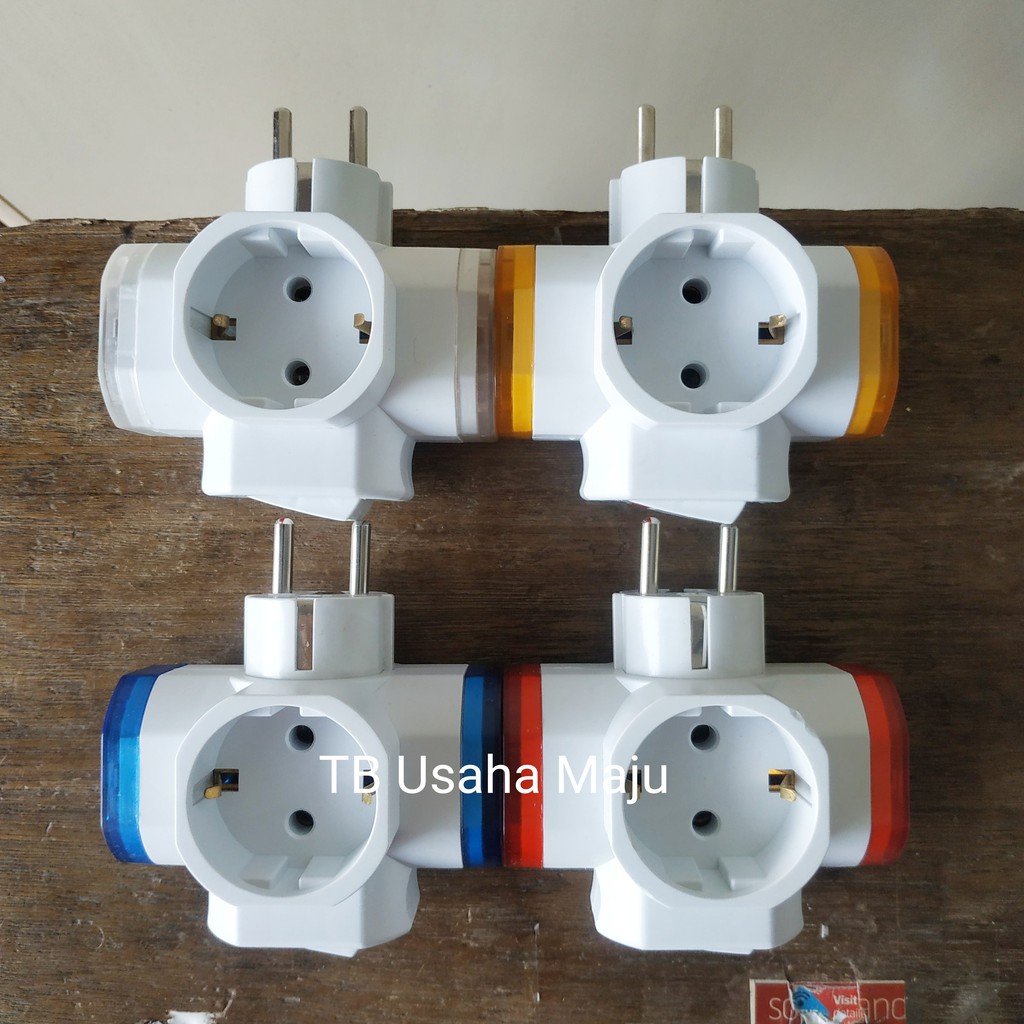 Cok Cabang Tiga / Steker T-Arde + Sakelar Lampu SNI