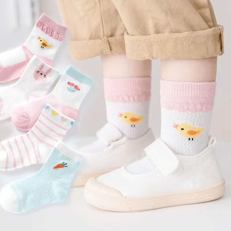 [GROSIR][COD] SEVEN_DAY [5PCS] KAOS KAKI ANAK LUCU BAHAN COTTON USIA 0-9 KS-231