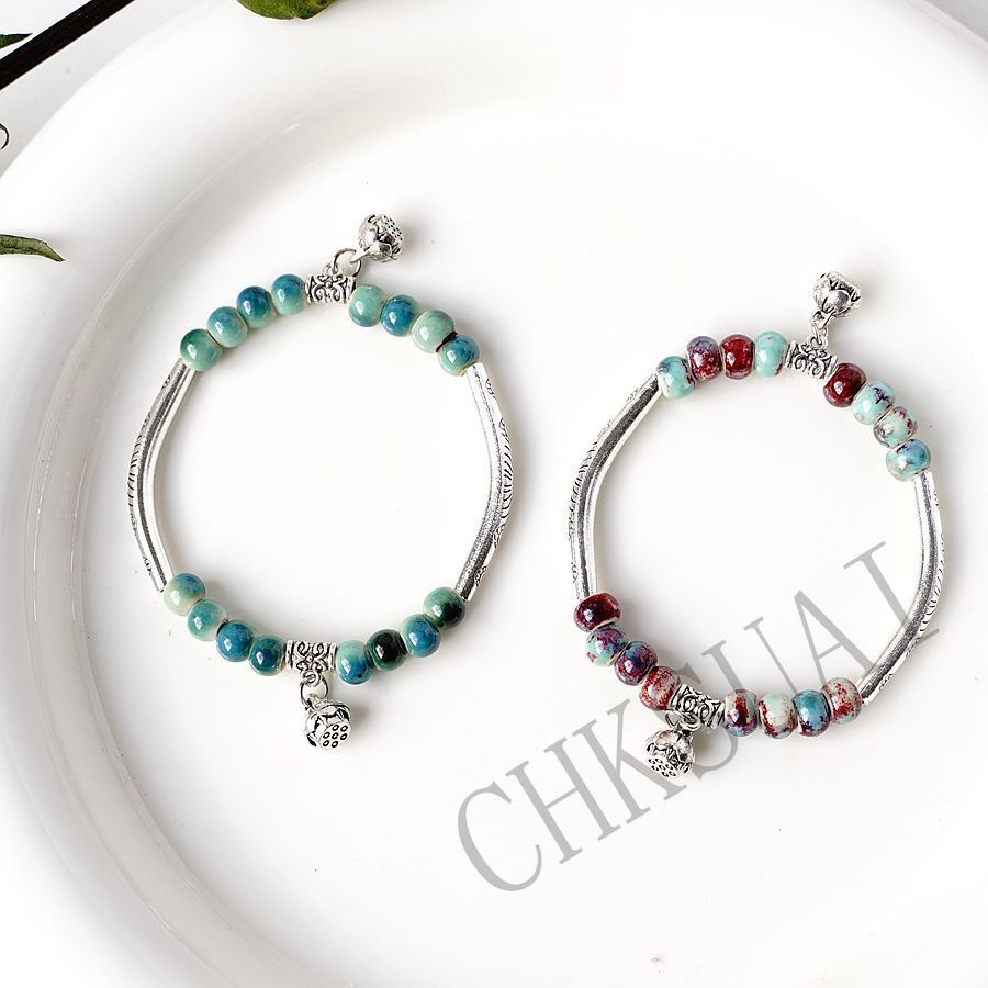 Gelang Rantai Manik-Manik Kristal Desain Kupu-Kupu Fortune Untuk Wanita