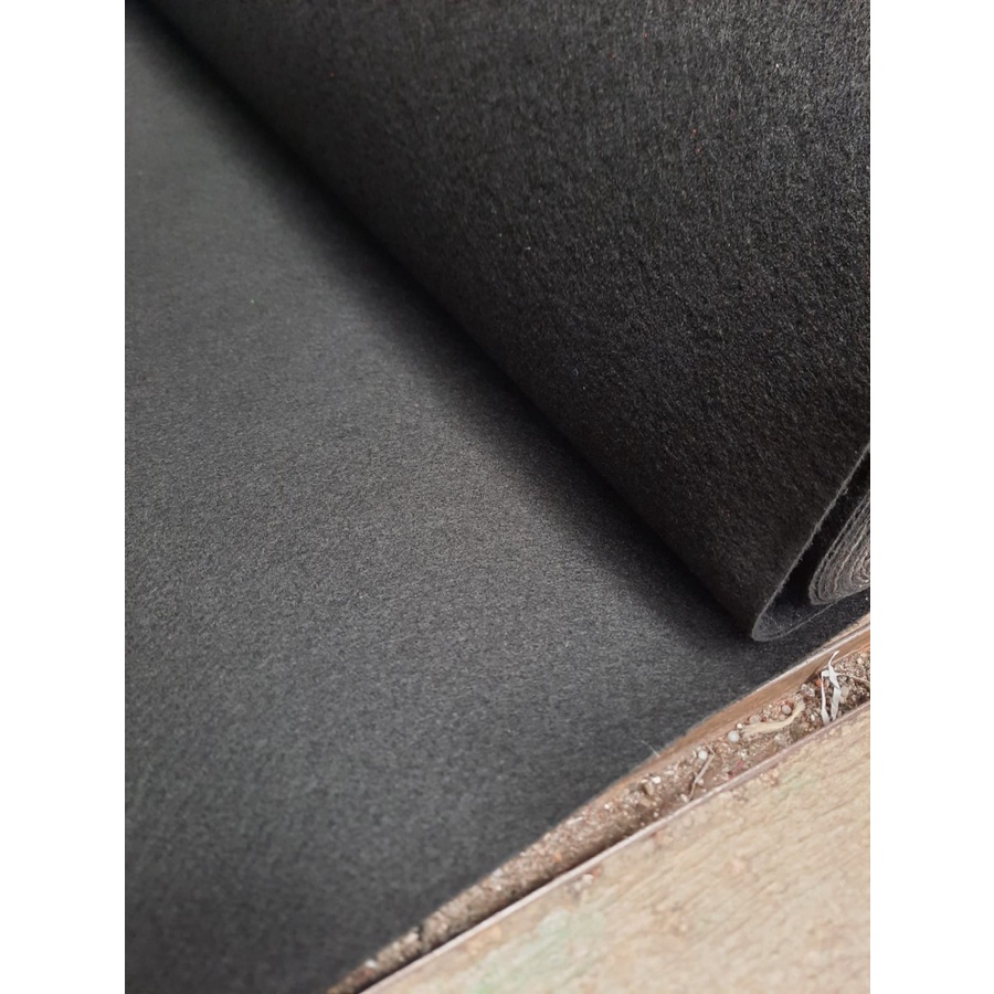 Karpet Bludru Polos 1x3m [METERAN] Bulu CAYLA BLACK Lebar 3 meter, Murah, Pameran, Exhibition, Alas duduk, Kasur-2