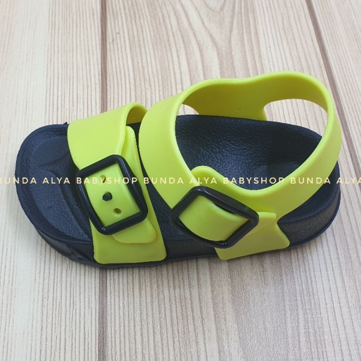 Sendal Anak Laki Laki Usia 3 4 5 Tahun KAret HIJAU - Sepatu Sandal Anak Cowok Karet Size 25 -28 Anti Licin