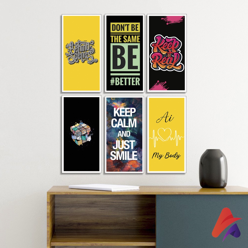 HIASAN DINDING QUOTE MOTIVASI (10X20CM) WALL DECOR PAJANGAN DINDING POSTER KAYU RUANGAN