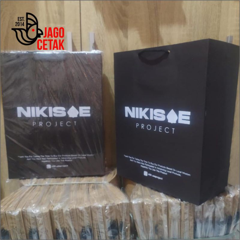 

craft HITAM 20x10x25 sablon 1 sisi dan 2 sisi