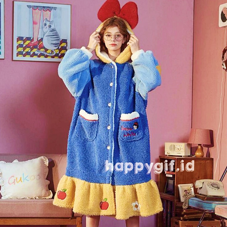 SNOW WHITE DASTER ONESIE BAJU TIDUR KOSTUM PIYAMA KIGURUMI