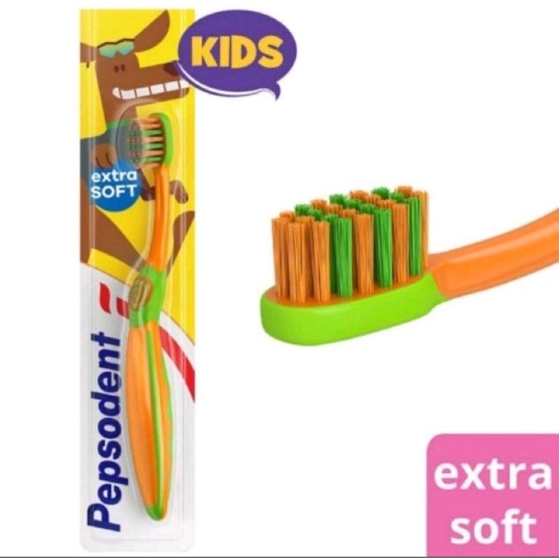 Pepsodent Sikat Gigi Anak Bulu Extra Lembut  Pepsoden Tooth Brush Kids Extra Soft Brush Pembersih Gigi Anak