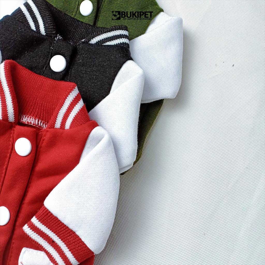 Baju kucing anjing kelinci monyet lucu aksesoris hewan kecil - BUKIPET BASIC VARSITY