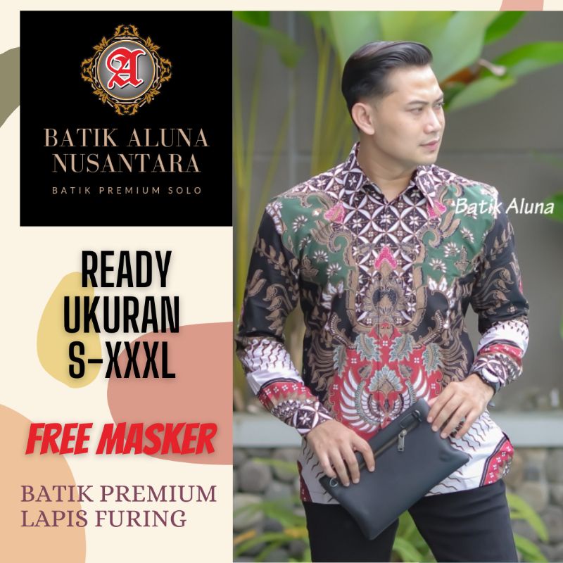 Kemeja Batik Pria Lengan Panjang Premium Lapis Furing Batik Kantor Kerja Seragam Batik Terkini Adem 