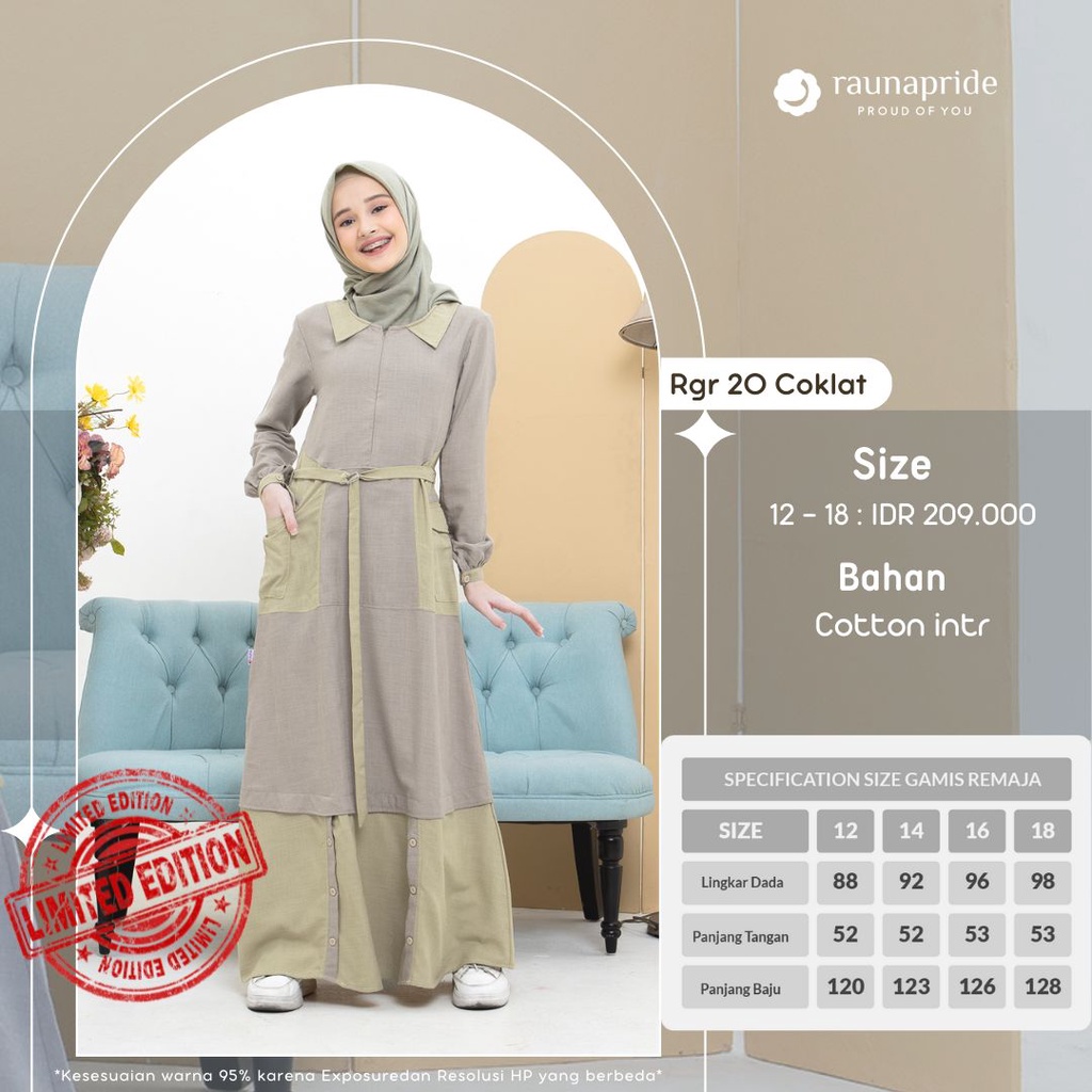 GAMIS RAUNA REMAJA RGR 20 TERBARU