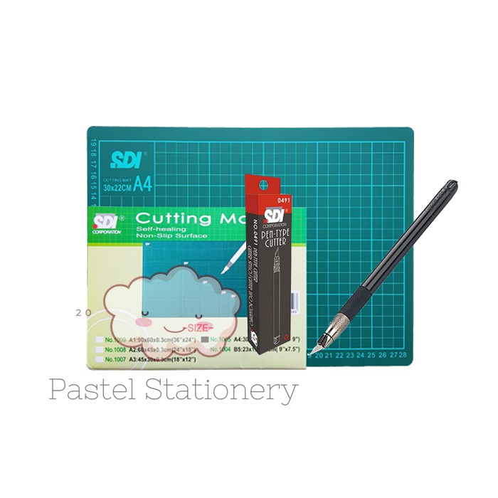 

Paket Cutting Mat A4 - Pen Cutter SDI