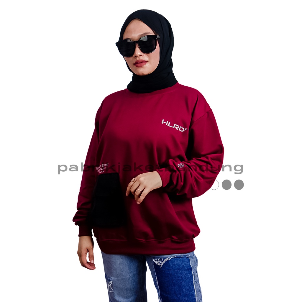 HOLYRIDER Sweatshirt Pocket Down Maroon